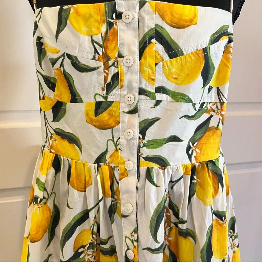 J. Crew Lemon Pattern Midi Dress - Picture 5 of 16
